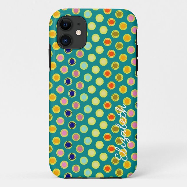 Farbiges Niedliches Blume Muster 2 Case-Mate iPhone Hülle (Rückseite)