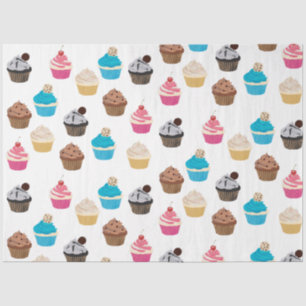 Farbiges Niedliches Cupcakes-Muster Seidenpapier