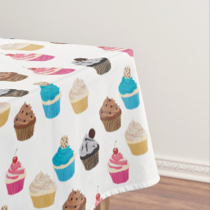 Farbiges Niedliches Cupcakes-Muster Tischdecke