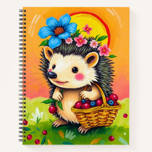 Farbiges Niedliches Porcupine-Notebook/ Niedlich O Notizbuch