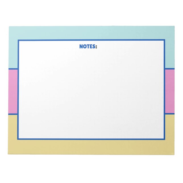 Farbiges Notepad Notizblock (Vorderseite)