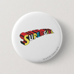 Farbiges Obergirl-Logo Button