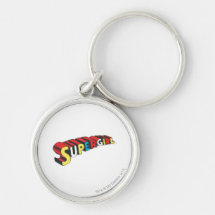 Farbiges Obergirl-Logo Schlüsselanhänger