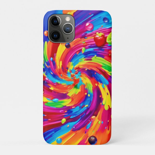 Farbiges Obst Vortex Case-Mate iPhone Hülle (Rückseite)