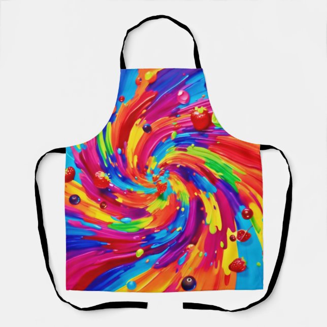 Farbiges Obst Vortex Schürze (Vorderseite)