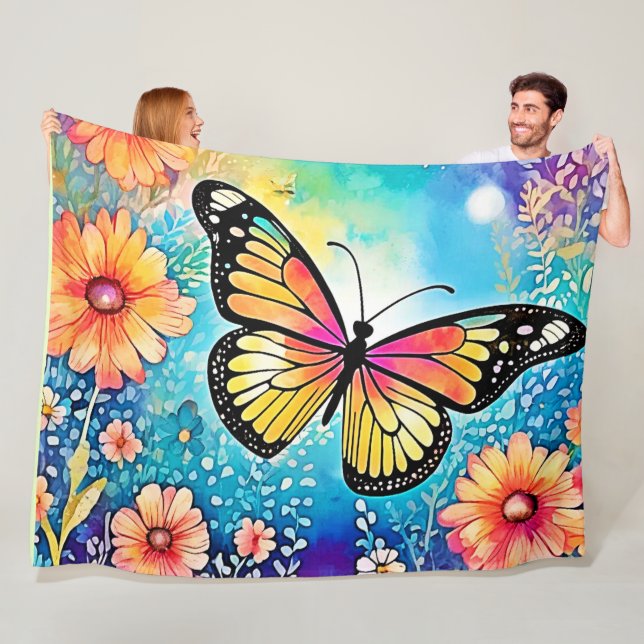 Farbiges Octopus View Design Fleecedecke (Beispiel)