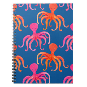 Farbiges Oktopus-nahtloses Muster Notizblock