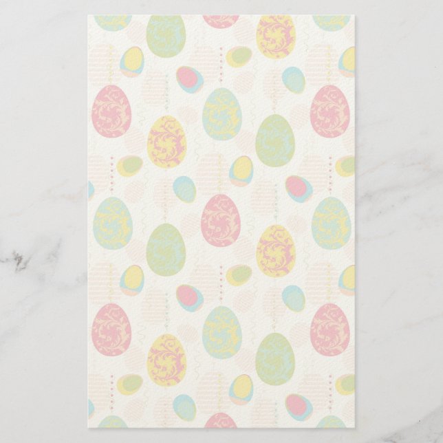 Farbiges Ostereier-Muster Briefpapier (Vorderseite)