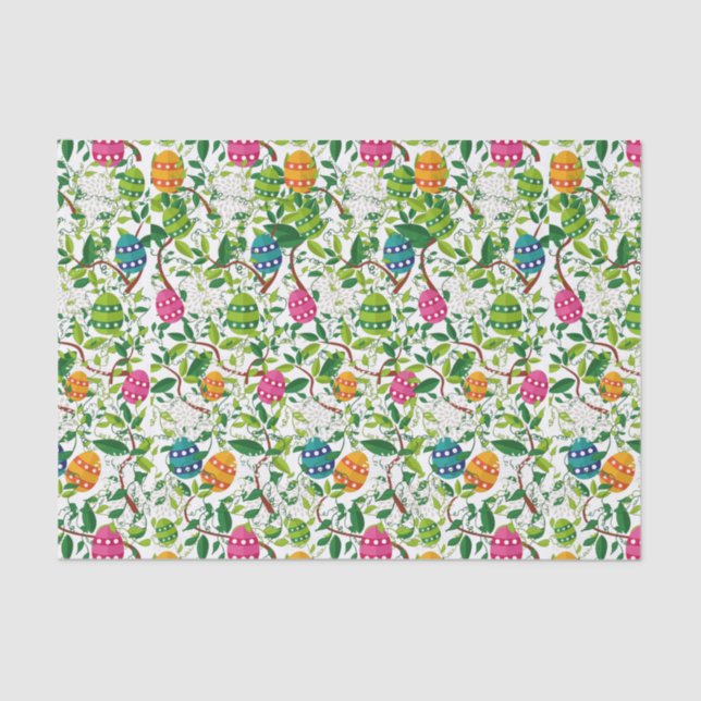 Farbiges Ostereier Muster Seidenpapier (Vorderseite)