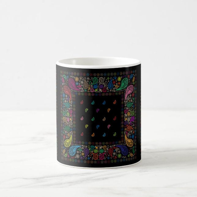 Farbiges Paisley Design Kaffeetasse (Mittel)