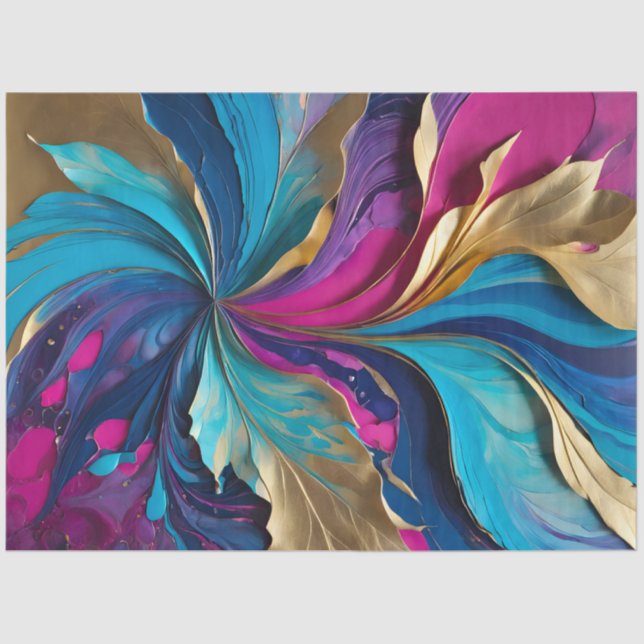 Farbiges Papier Collage Art Tissue Paper (Vorderseite)