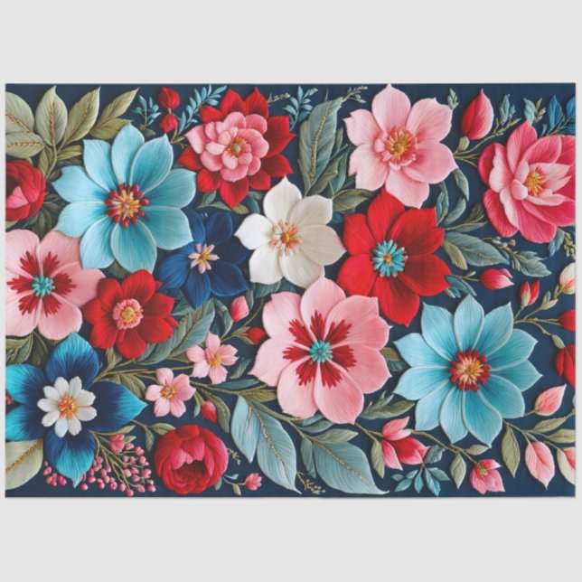 Farbiges Papier für Blumenmuster (Vorderseite)