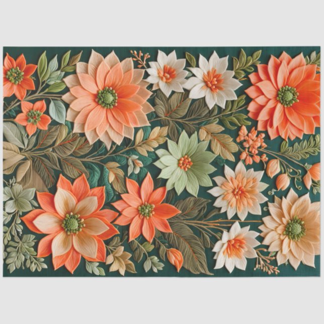 Farbiges Papier für Blumenmuster (Vorderseite)