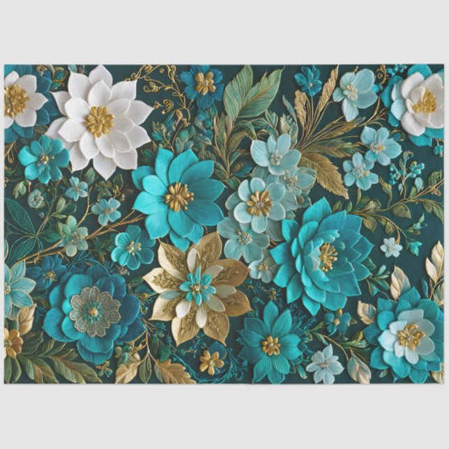 Farbiges Papier für Blumenmuster (Vorderseite)