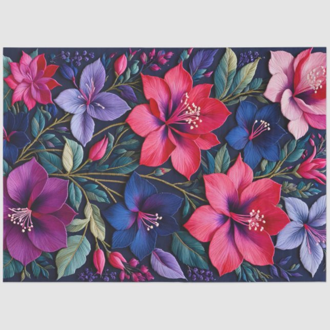 Farbiges Papier für Blumenmuster (Vorderseite)