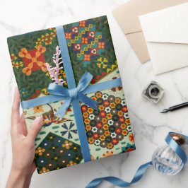 Farbiges Papier mit japanischem Muster Geschenkpapier