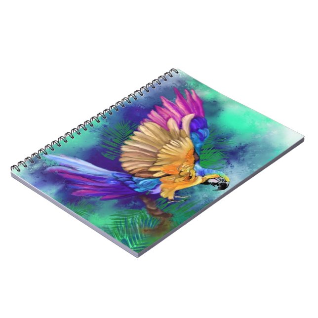 Farbiges Parrot-Notebook Notizblock (Linke Seite)