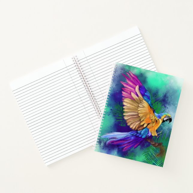 Farbiges Parrot-Notebook Notizbuch (Innenseite)