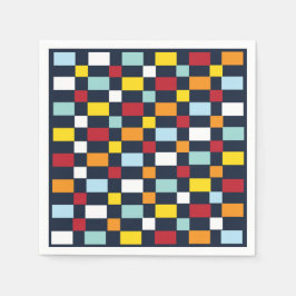 Farbiges Party an der Tafel Serviette