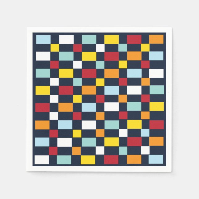 Farbiges Party an der Tafel Serviette (Vorderseite)