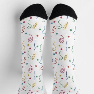 Farbiges Party Confetti Muster Socken