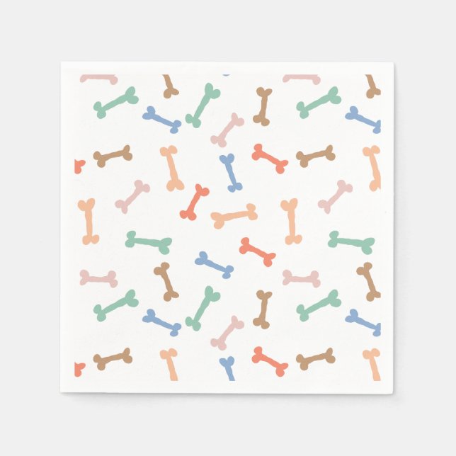 Farbiges Party des Hundes Serviette (Vorderseite)