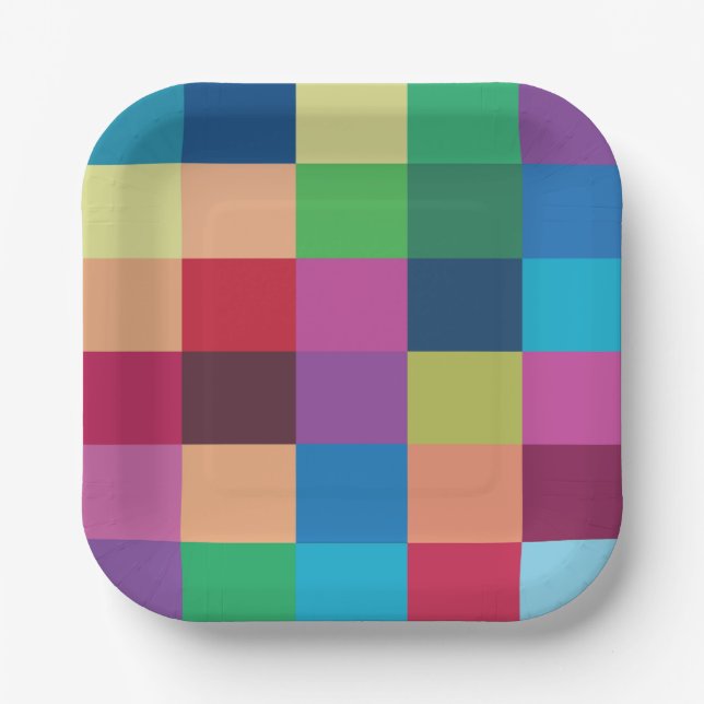 Farbiges Party für das Prüfbrett Pappteller (Vorderseite)