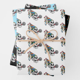 Farbiges Party Geschenkpapier Set