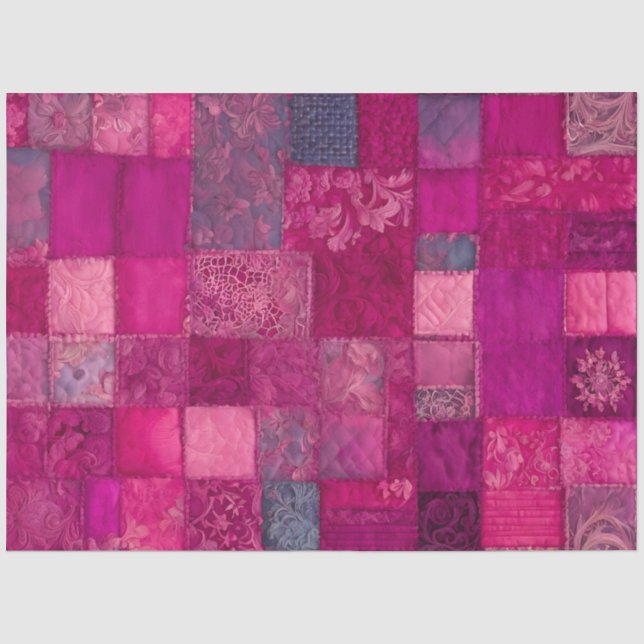 Farbiges Patchwork Quilt Art Tissue Paper Seidenpapier (Vorderseite)