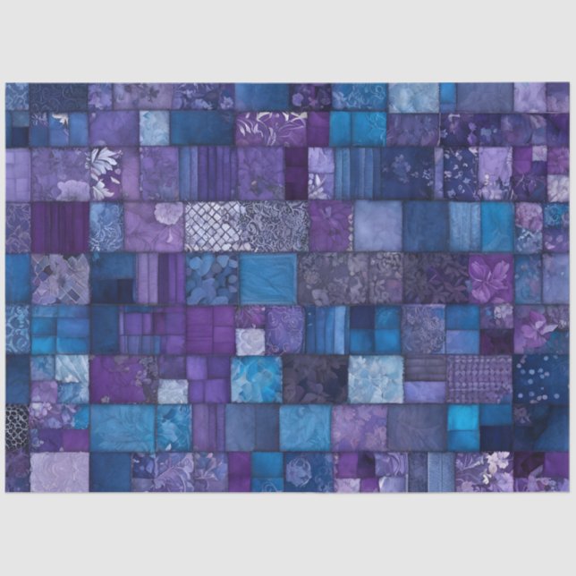 Farbiges Patchwork Quilt Art Tissue Paper Seidenpapier (Vorderseite)