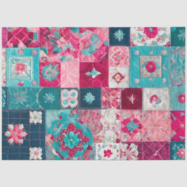 Farbiges Patchwork Quilt Art Tissue Paper Seidenpapier