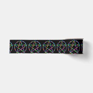 Farbiges Pentagramm Ripsband