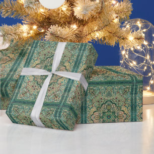 Farbiges persisches Teppichmotiv Geschenkpapier