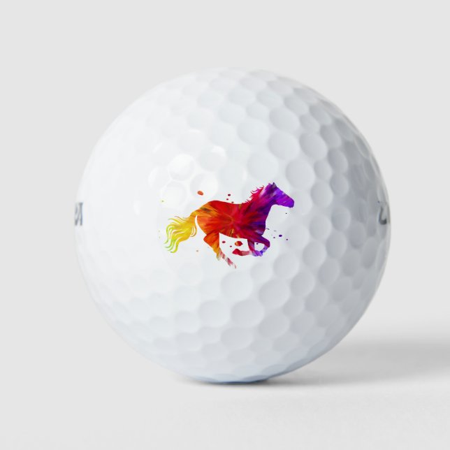 Farbiges Pferd Golfball (Vorderseite)