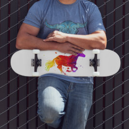 Farbiges Pferd Skateboard
