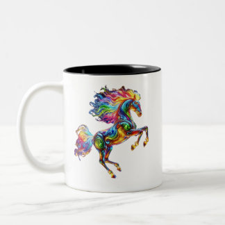 Farbiges Pferd Zweifarbige Tasse