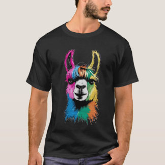 Farbiges Pferdedesign T-Shirt