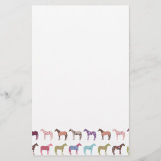 Farbiges Pferdemuster Briefpapier