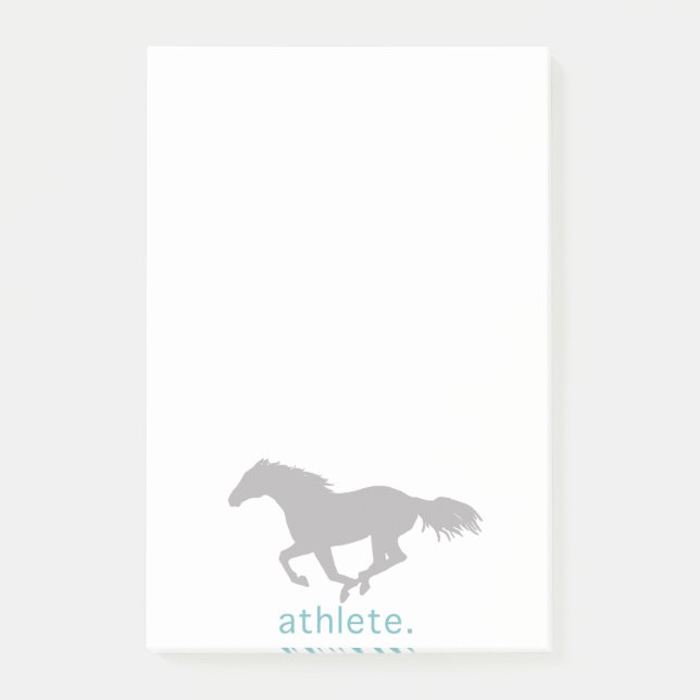 Farbiges Pferdemuster Post-it Klebezettel (Vorderseite)