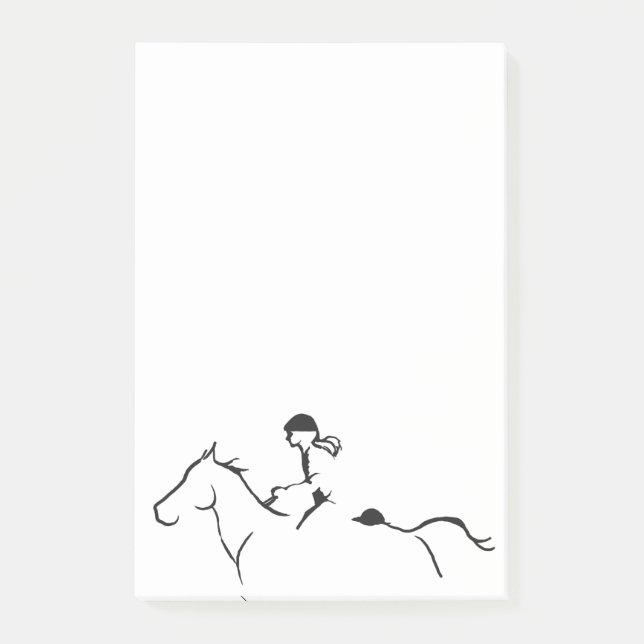 Farbiges Pferdemuster Post-it Klebezettel (Vorderseite)