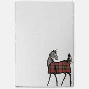 Farbiges Pferdemuster Post-it Klebezettel