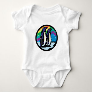 farbiges Pinguinkreisdesign Baby Strampler