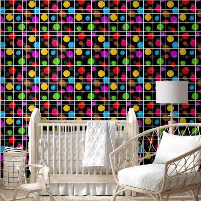 Farbiges Polka Dots Fenstermuster Tapete (Von Creator hochgeladen)