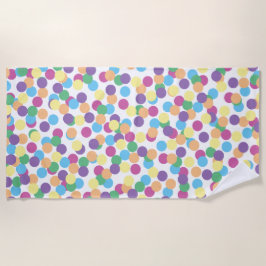 Farbiges Polka-Dots-Fun-Muster Strandtuch