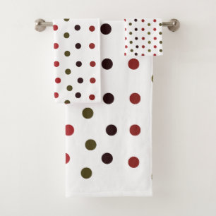 Farbiges Polka Dots Muster Badhandtuch Set