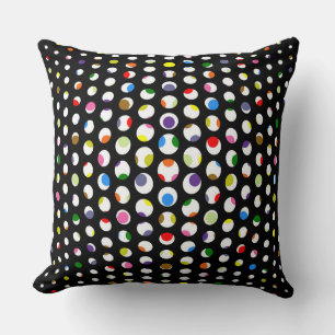 Farbiges Polka Dots Muster Kissen