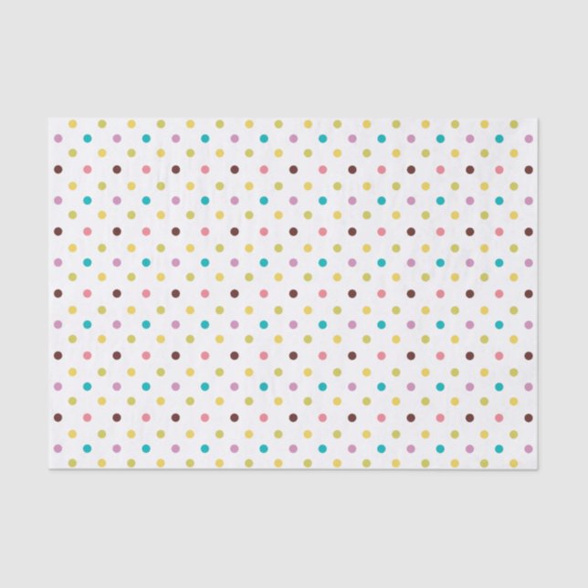 Farbiges Polka Dots Muster Seidenpapier (Vorderseite)