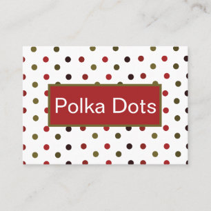 Farbiges Polka Dots Muster Visitenkarte