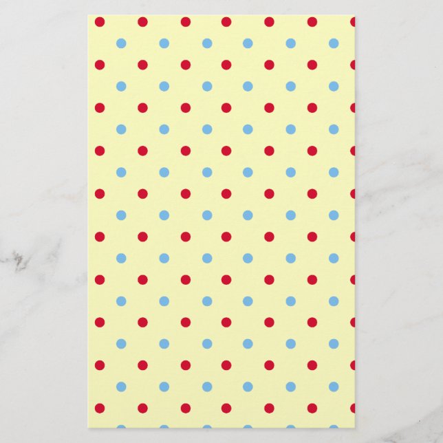 Farbiges Polka Dots Scrapbook Papier (Vorderseite)