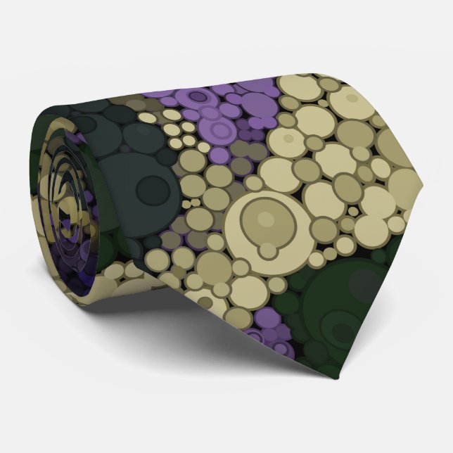 Farbiges Polka-Punktmuster Krawatte (Gerollt)